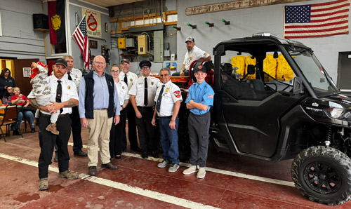 The Mount Jewett Volunteer Fire Department hosted an open house on Wednesday to unveil its newest piece of rescue equipment – UTV 10. Using a $50,000 state grant obtained with the help of Rep. Martin Causer (R-Cameron/McKean/Potter), the department purchased the new UTV with attached rescue and fire suppression equipment, along with a trailer for transporting the unit. This equipment will enhance rescue capabilities in remote and difficult-to-reach areas in the region.